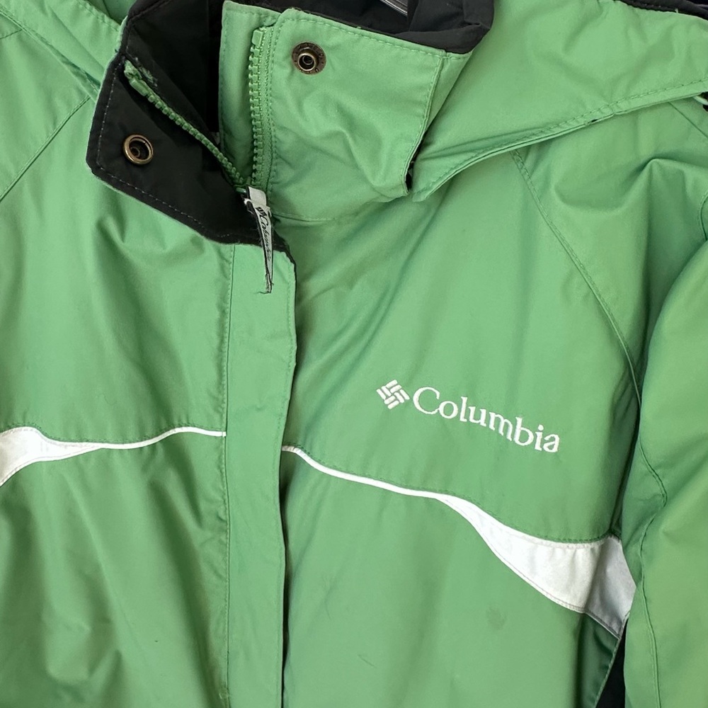 Columbia Sportswear Company Coat Womens Jacket Green Fleece Lined Full Zip - Picture 4 of 13